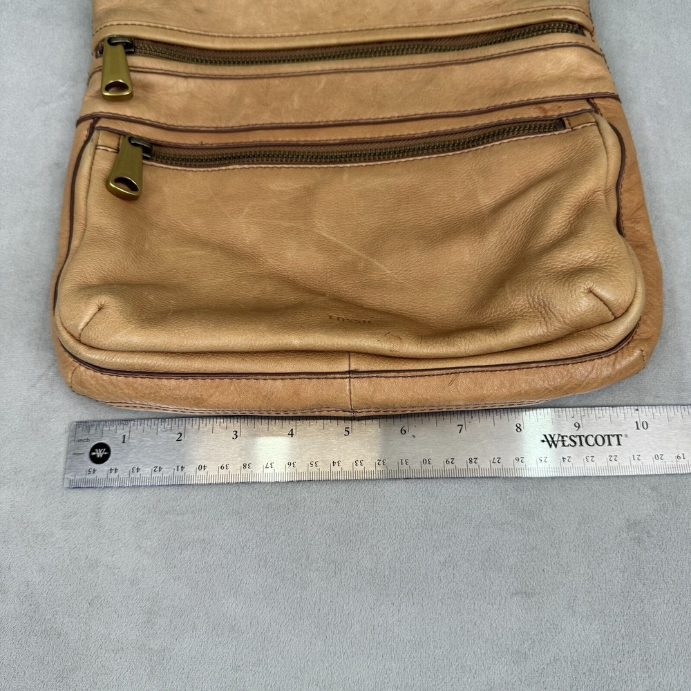 Vintage Fossil Explorer  Brown Pebbled soft Leather Shoulder Bag *NO STRAP* - Picture 13 of 14